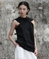 Gathered Round Neck Top